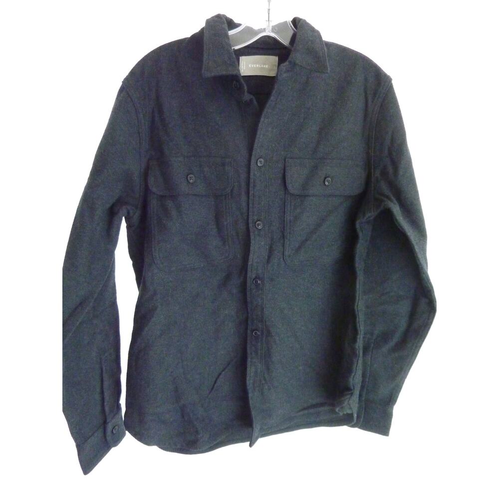 Everlane Button Down Relaxed Shirt S 100% Cotton Gray Twill